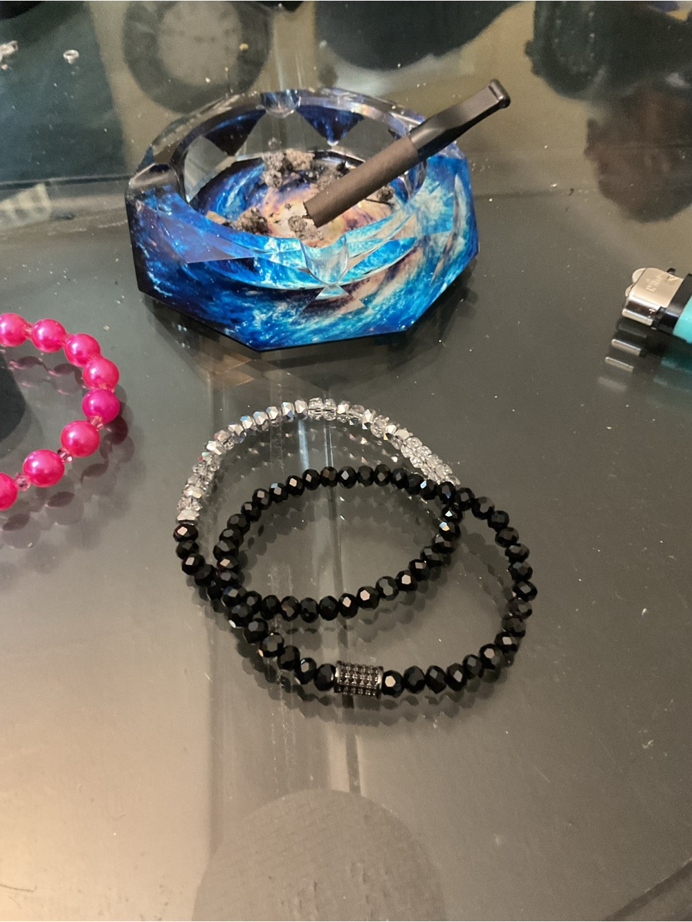 Men’s Black Crystal Pave’ Bracelet 🖤